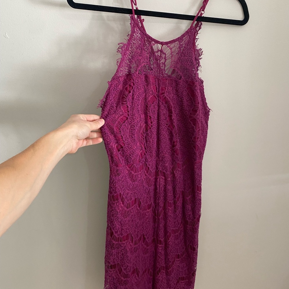 Free people purple lace mini dress - Picture 6 of 12